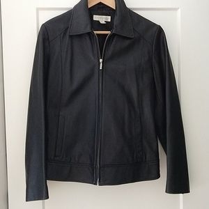 Black leather jacket